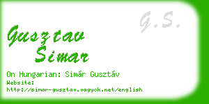 gusztav simar business card